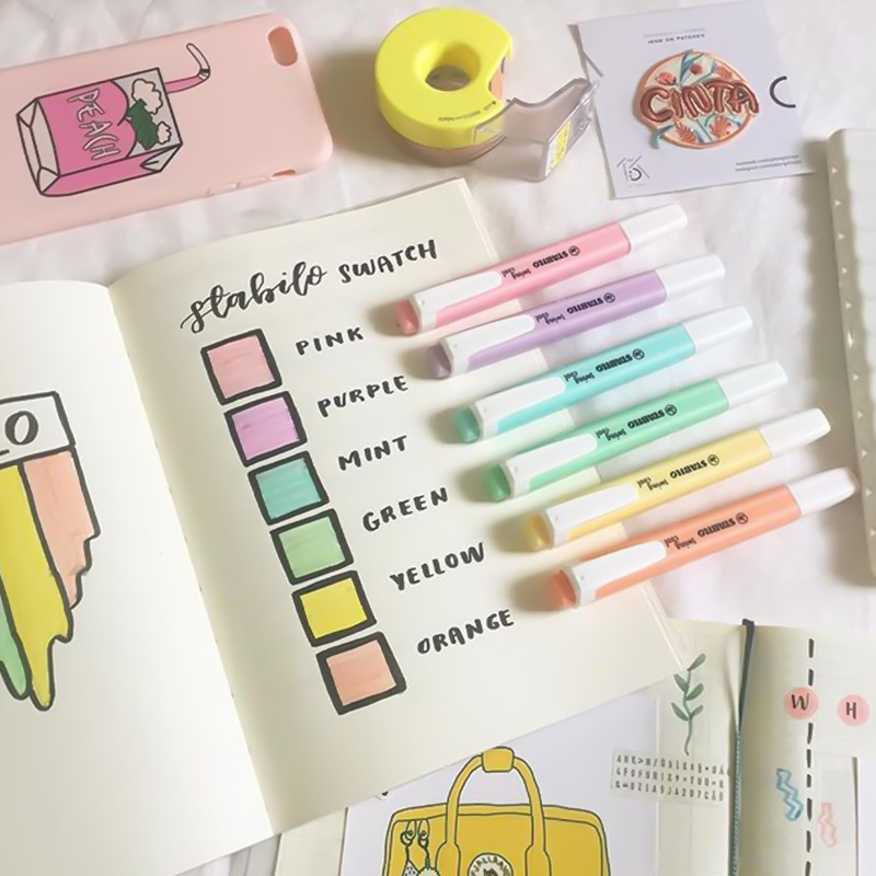 6 Pcs STABILO Highlighter 275  - Stabilo Marker Boss 评论和价格